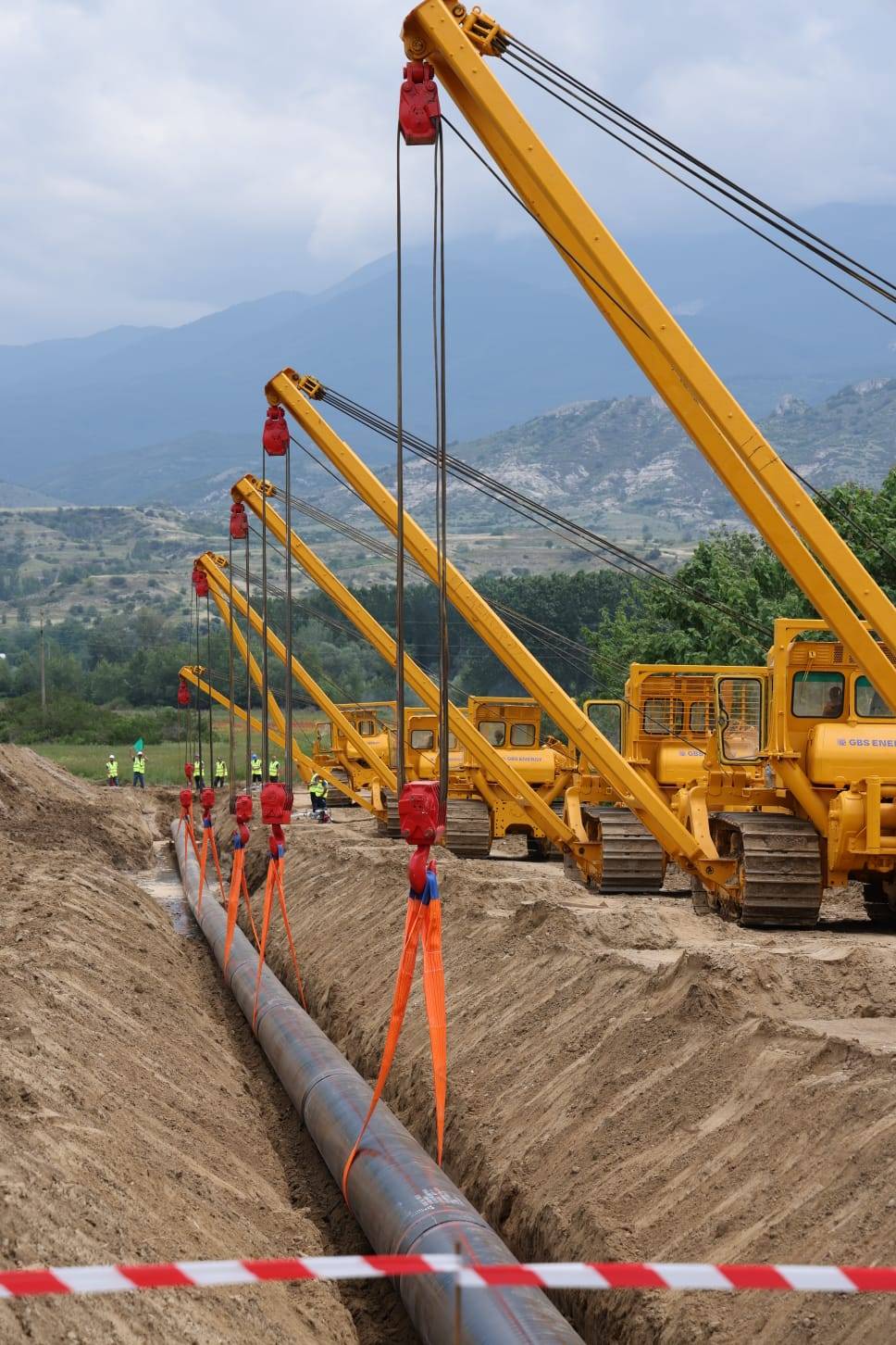 Полагане на газопровод Полагане на газопровод